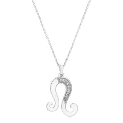 Diamond Accent Leo Pendant in Sterling Silver