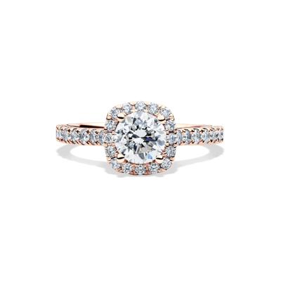 1 1/2 ct. tw. Diamond Halo Engagement Ring in 14K Rose Gold