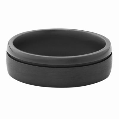 Men's Groove Wedding Band in Tantalum, 7MM