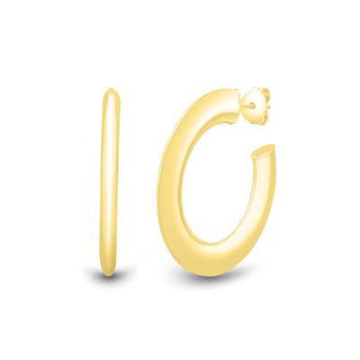 Round Open Tube Hoop in Vermeil, 28MM