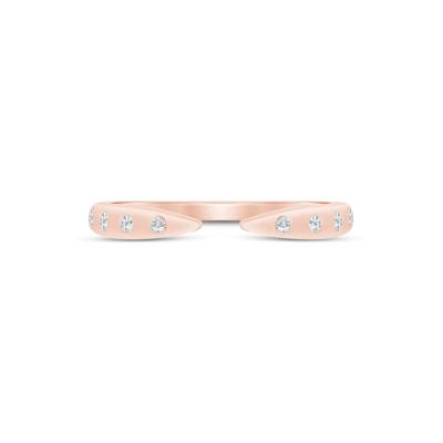 Lab Grown Diamond Burnished Open Band in 14K Rose Gold (1/10 ct. tw.)