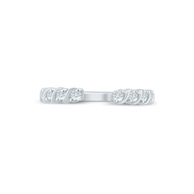 Lab Grown Diamond S-Link Open Band in 14K White Gold (1/3 ct. tw.)