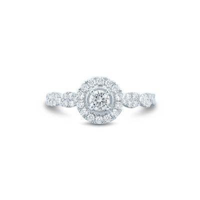 Round Diamond Engagement Ring in 10K White Gold (1/2 ct. tw.)