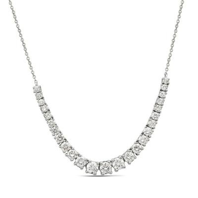 Lab Grown Diamond Smile Necklace in 10K White Gold (2 ct. tw.)