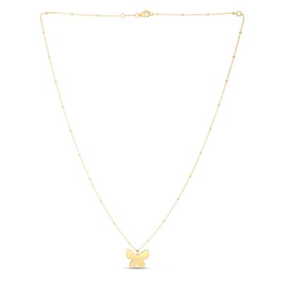 Butterfly Necklace in 14K Yellow Gold