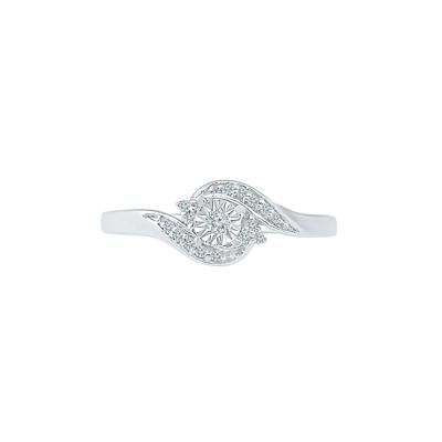 1/10 ct. tw. Diamond Bypass Promise Ring in Sterling Silver