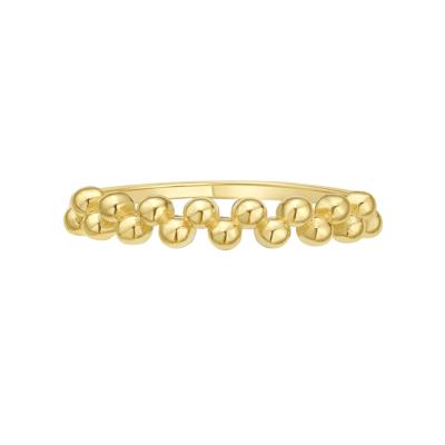 Double-Row Bead Ring in 14K Yellow Gold