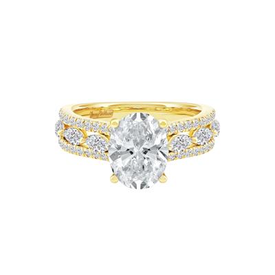 Layla Lab Grown Diamond Engagement Ring in 18K Yellow Gold (4 ct. tw.)