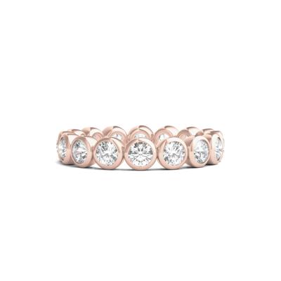 Round Diamond Bezel-Set Eternity Band in 14K Rose Gold (2 ct. tw.)