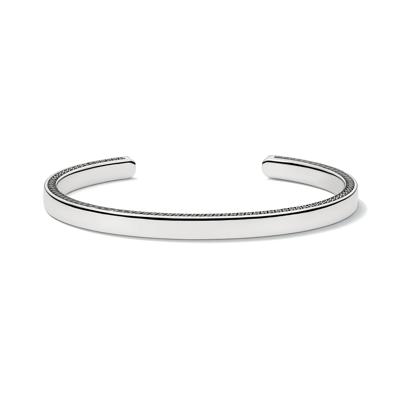 Men's High Polished Cuff Bracelet in Sterling Silver