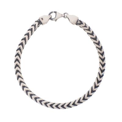 Franco Chain Bracelet in Gunmetal Sterling Silver, 5MM, 8.25"
