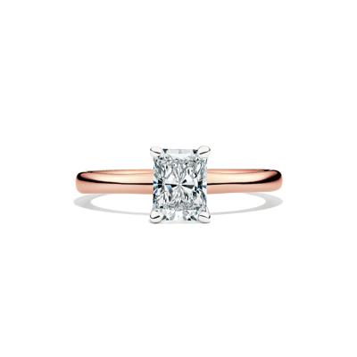 Diamond Radiant-Cut Solitaire Engagement Ring in 14K Rose Gold (1 ct.)