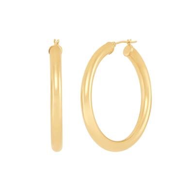Polished Hoop Earrings in 14K Yellow Gold, 40MM
