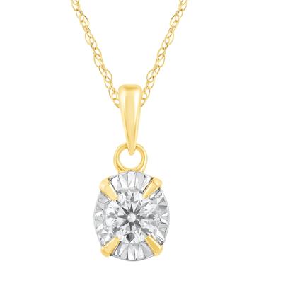 Diamond Pendant in 10K Yellow Gold (1/8 ct. tw.)