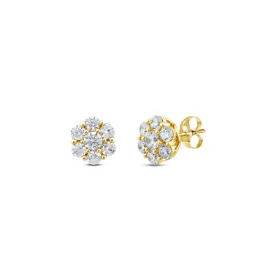 Lab Grown Diamond 7-Stone Earrings in 10K Yellow Gold (1 ct. tw.)