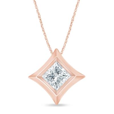 Diamond Starra Pendant in 14K Rose Gold (1/4 ct. tw.)
