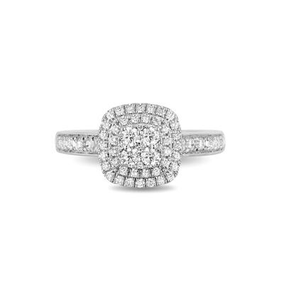 Enchanted Disney 5/8 ct. tw. Diamond Belle Engagement Ring in 14K White & Rose Gold