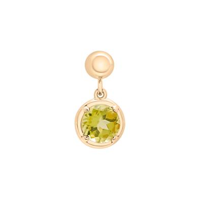 Peridot Birthstone Bead Charm in Vermeil