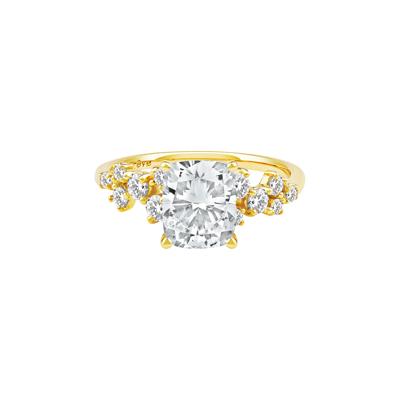 Lab Grown Diamond Elongated Cushion-Cut Engagement Ring in 14K Yellow Gold (2 1/2 ct. tw.)