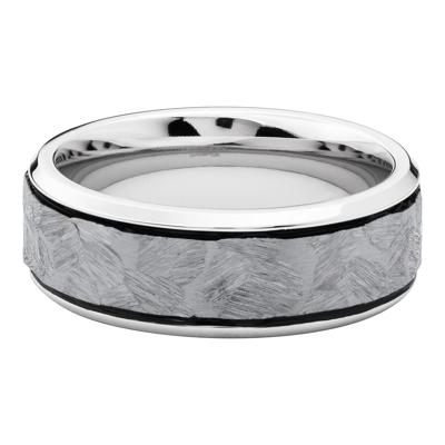 Men’s Tantalum Inlay Wedding Band in Cobalt, 8MM