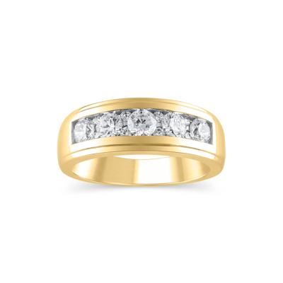 Men's Lab Grown Diamond Band in 14K Yellow Gold (1 1/2 ct. tw.)