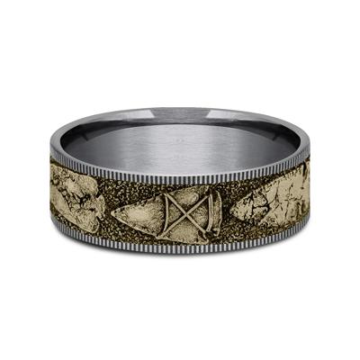 Men’s Arrowhead Wedding Band, 7.5MM