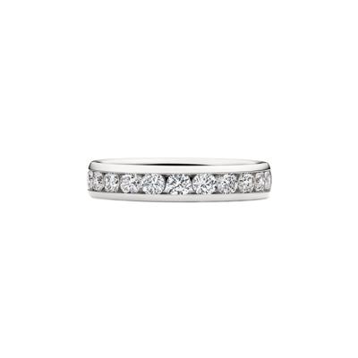 Comfort Fit Channel-Set Diamond Anniversary Band in 14K White Gold (1 ct. tw.)
