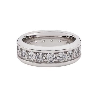 Men's Lab Grown Diamond Eternity Band in 10K White Gold (3 7/8 ct. tw.)