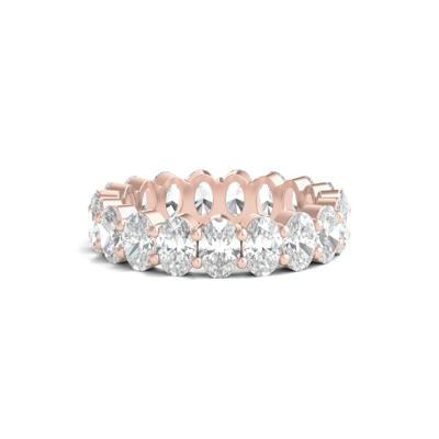 Oval-Shaped Diamond Wedding Band with Eternity Setting in 14K Rose Gold (5 ct. tw.)
