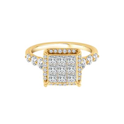 Diamond Composite Engagement Ring in 10K Yellow Gold (1 1/2 ct. tw.)