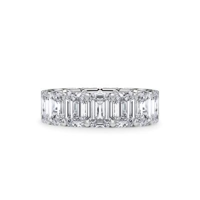 Lab Grown Diamond Emerald-Cut Eternity Band in 18K White Gold (15 ct. tw.)