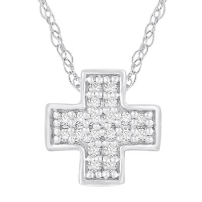 Diamond Accent Plus Pendant in 14K White Gold