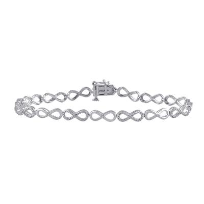 Diamond Infinity Bracelet in Sterling Silver (1/10 ct. tw.)