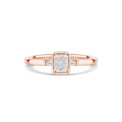 Radiant-Cut Diamond Engagement Ring in 14K Rose Gold (1/2 ct. tw.)