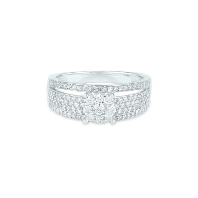 Diamond Composite Engagement Ring in 10K White Gold (3/4 ct. tw.)