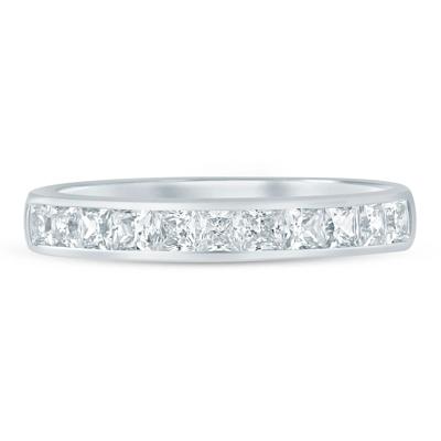Princess-Cut Diamond Channel-Set Band in 14K White Gold (1 ct. tw.)