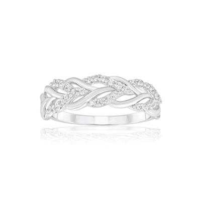 Diamond Woven Band in 10K White Gold (1/4 ct. tw.)