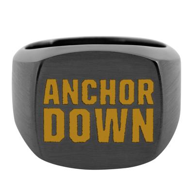 Vanderbilt Anchor Down Signet Ring in Zirconium