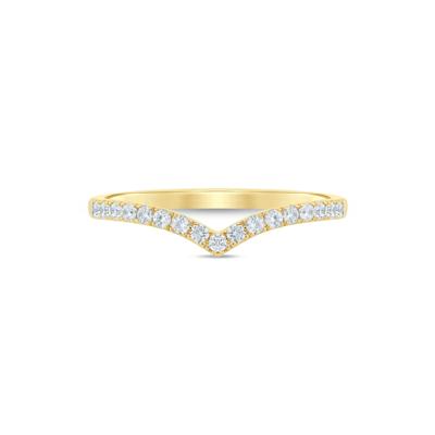 Diamond Contour Band in 14K Yellow Gold (1/5 ct. tw.)