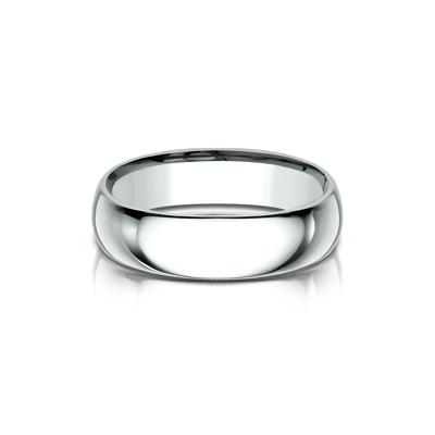 Wedding Band in 14K White Gold, 6MM