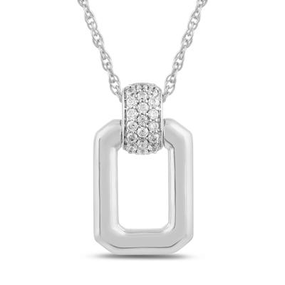 Diamond Door Knocker Pendant in Sterling Silver (1/8 ct. tw.)