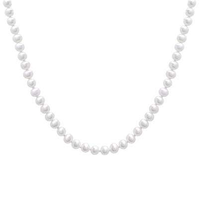 Pearl Necklace with Vermeil Closure