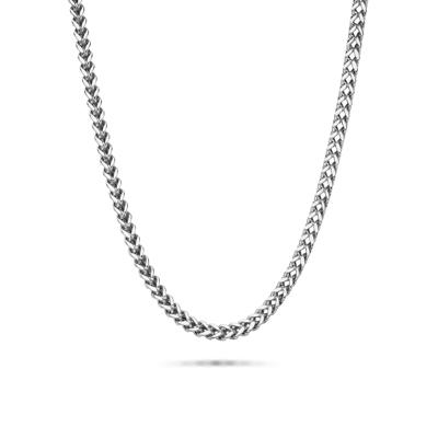 Square Franco Chain in 14K White Gold, 24"