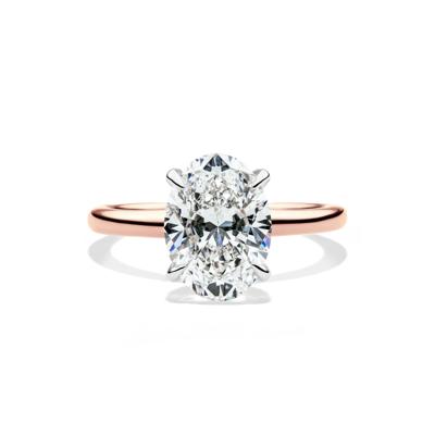Bennett Lab Grown Diamond Engagement Ring in 14K Rose Gold (3 1/5 ct. tw.)