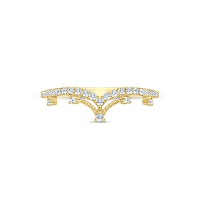 Diamond Contour Ring in 10K Yellow Gold (1/5 ct. tw.)