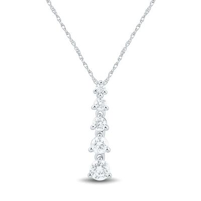 1/2 ct. tw. Lab Grown Diamond Pendant in 14K White Gold