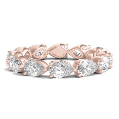 Pear-Cut Lab Grown Diamond Eternity Band in 14k Rose Gold (4 ct. tw.)
