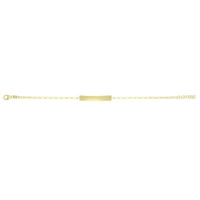 Paperclip ID Bracelet in 14K Yellow Gold