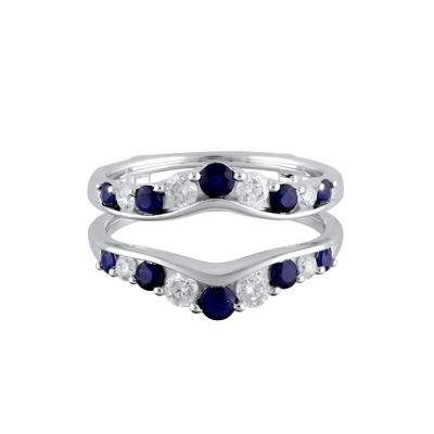 1/2 ct. tw. Diamond & Sapphire Ring Enhancer in 14K White Gold