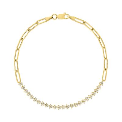 Diamond Half Tennis Chain Bracelet in 10K Yellow Gold (1/2 ct. tw.)